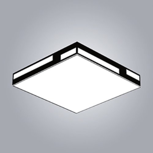 LED 물보라(흑색) 방등/60W/조명색-주광